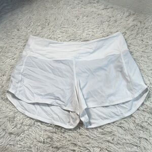 Lululemon Speed Up Short Long High-Rise *4" White